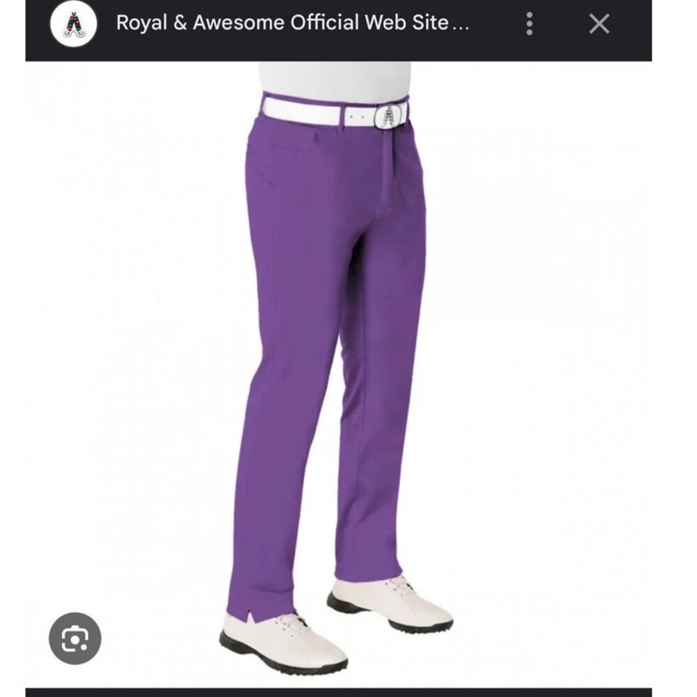 NWOT Royal & Awesome Purple Golf Pant 32x30